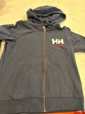 Helly Hansen Kids Navy Zip Hoodie with Logo